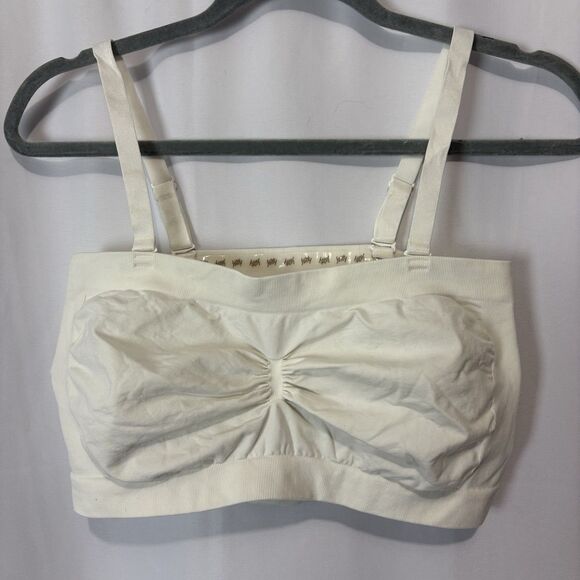 Yitty Nearly Naked Shaping Bandeau Womens 3X/4X Ivory Bralette Removeable Strap - Picture 5 of 12